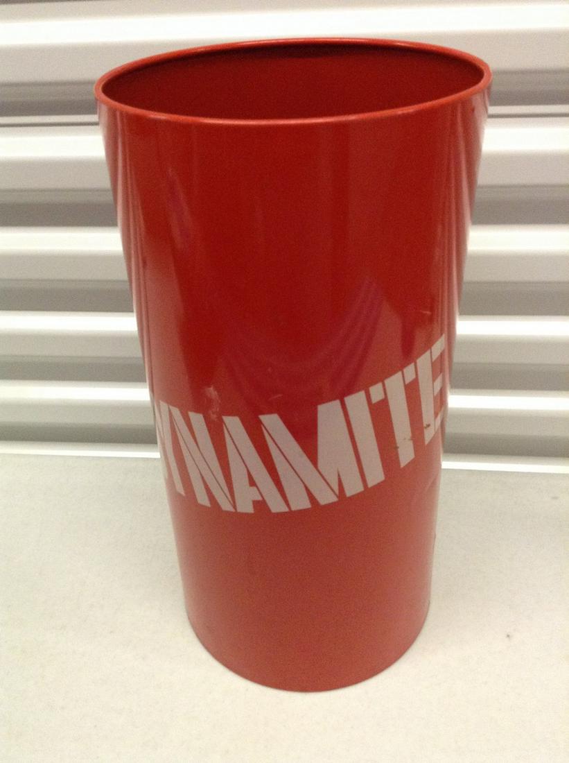 TNT Tin Trash Can: TNT Tin Trash Can