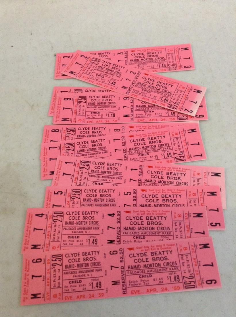 Lot of Hamid-Morton Circus Tickets (1 of 1)