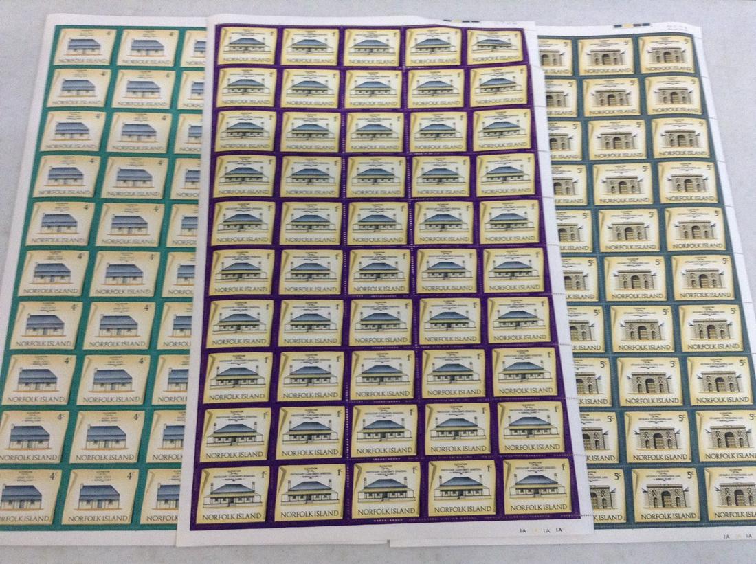 Norfolk Island 3 Different Stamp Sheets of 50 (1 of 1)