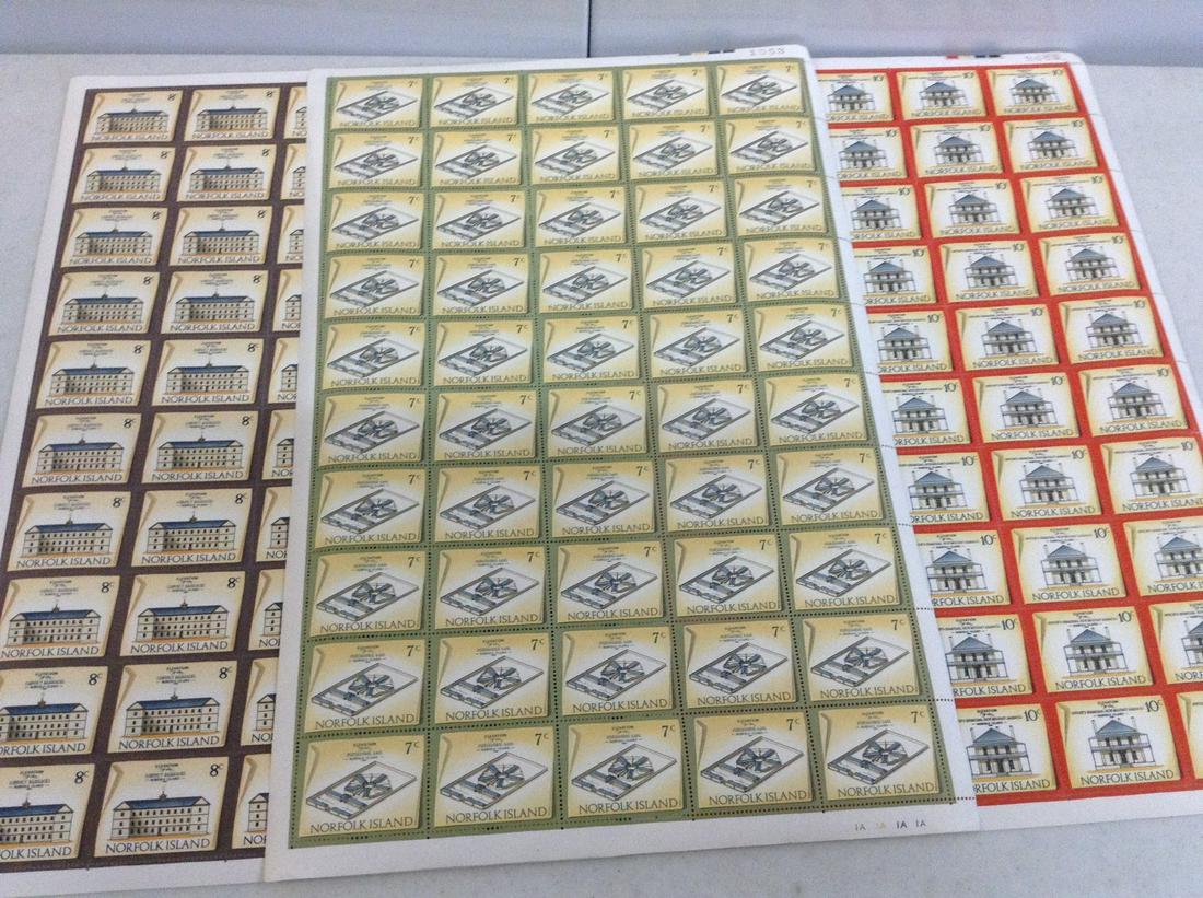 Norfolk Island 3 Different Stamp Sheets of 50 (1 of 1)