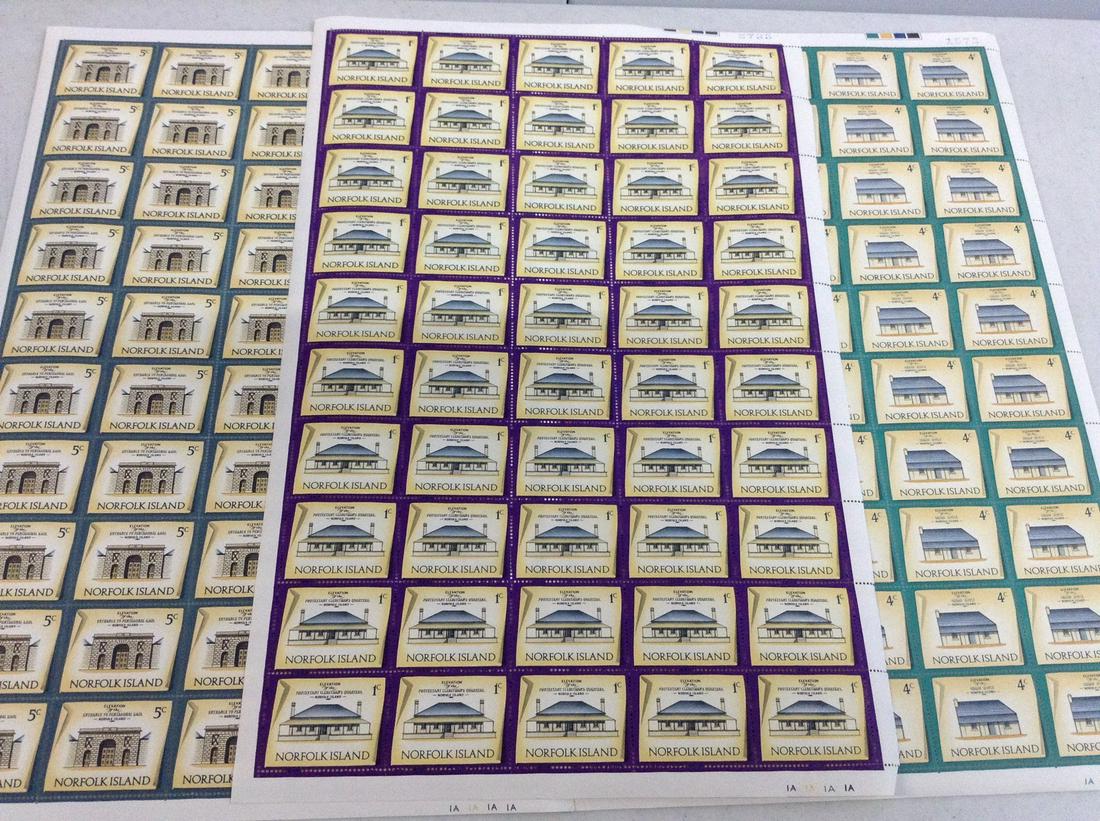 Norfolk Island 3 Different Stamp Sheets of 50 (1 of 1)