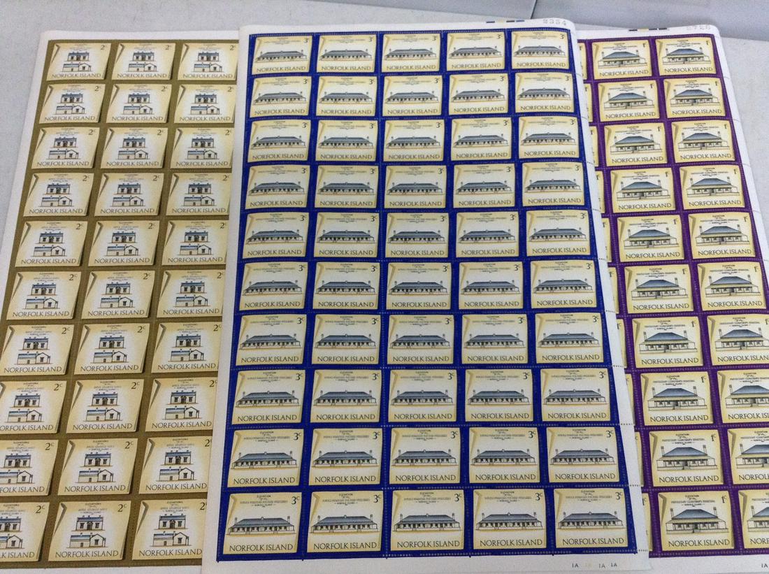Norfolk Island 3 Different Stamp Sheets of 50 MNH (1 of 1)