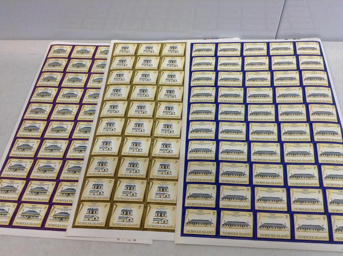 Norfolk Island 3 Different Stamp Sheets of 50 MNH (1 of 1)
