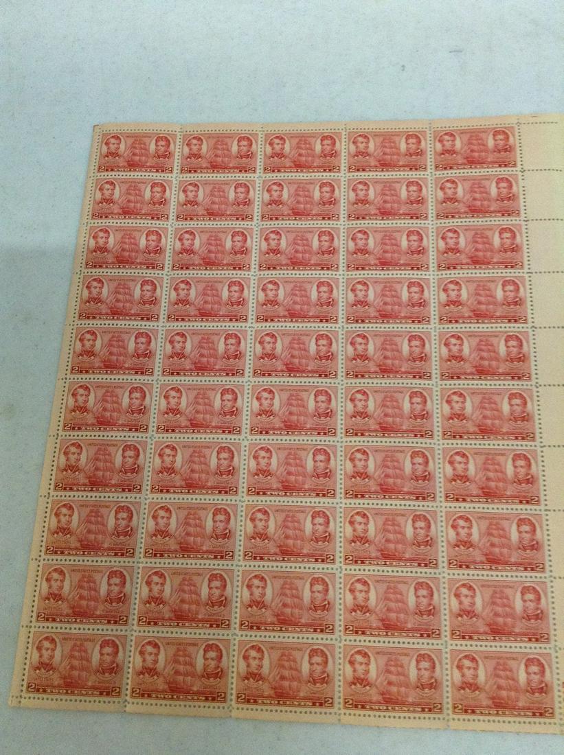 1937 2 Cents Sheet of 50 Mint MNH Decatur and: 1937 2 Cents Sheet of 50 Mint MNH Decatur and MacDonough