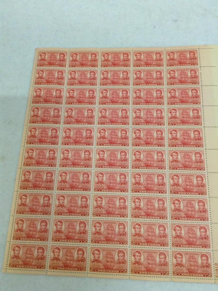 1937 2 Cents Sheet of 50 Mint MNH Decatur and: 1937 2 Cents Sheet of 50 Mint MNH Decatur and MacDonough