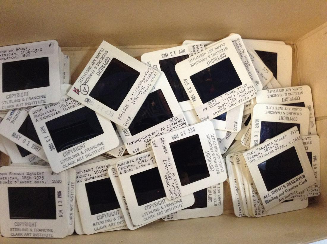 Lot of Sterling Art Slides & Francine Clark Art: Lot of Sterling Art Slides & Francine Clark Art Institute Art Slides