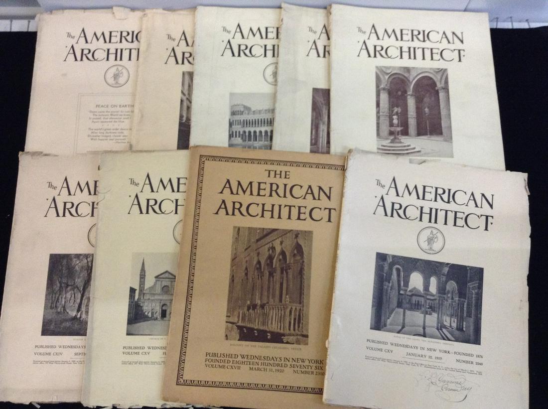 Lot of 1920's the American Architect Books (1 of 1)