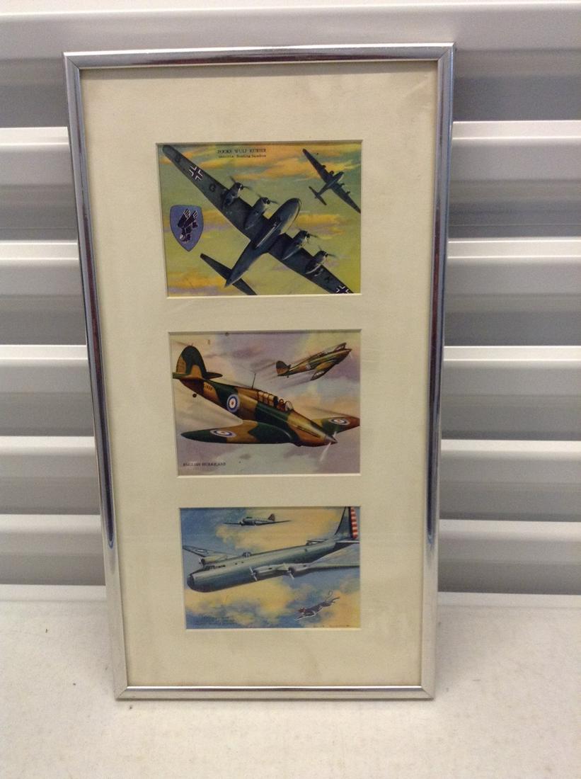 Signed Military Plane Artwork 15.5"x9.5": Signed Military Plane Artwork 15.5"x9.5"