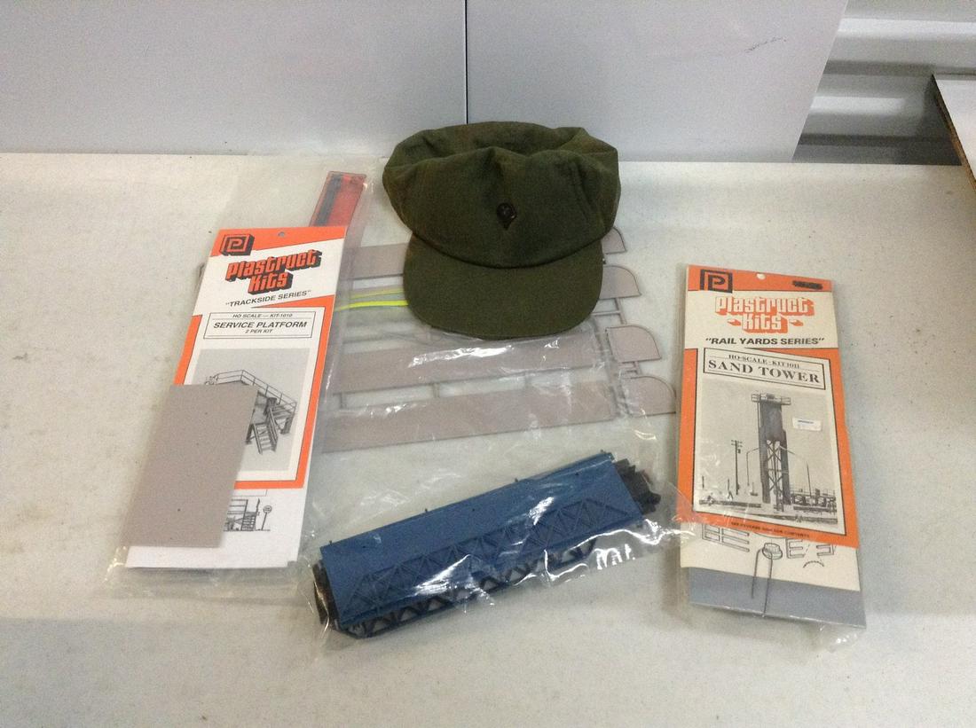 HO train scale items and military hat (1 of 1)