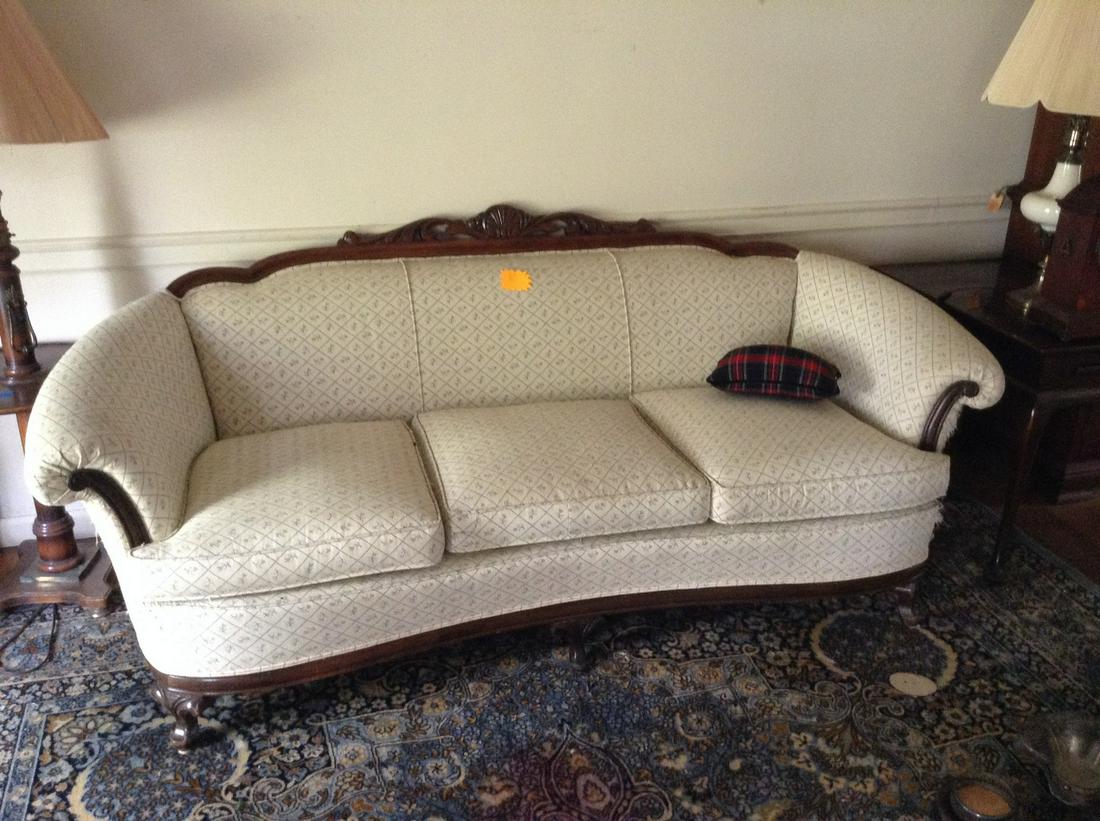 early hand carved couch: early hand carved couch