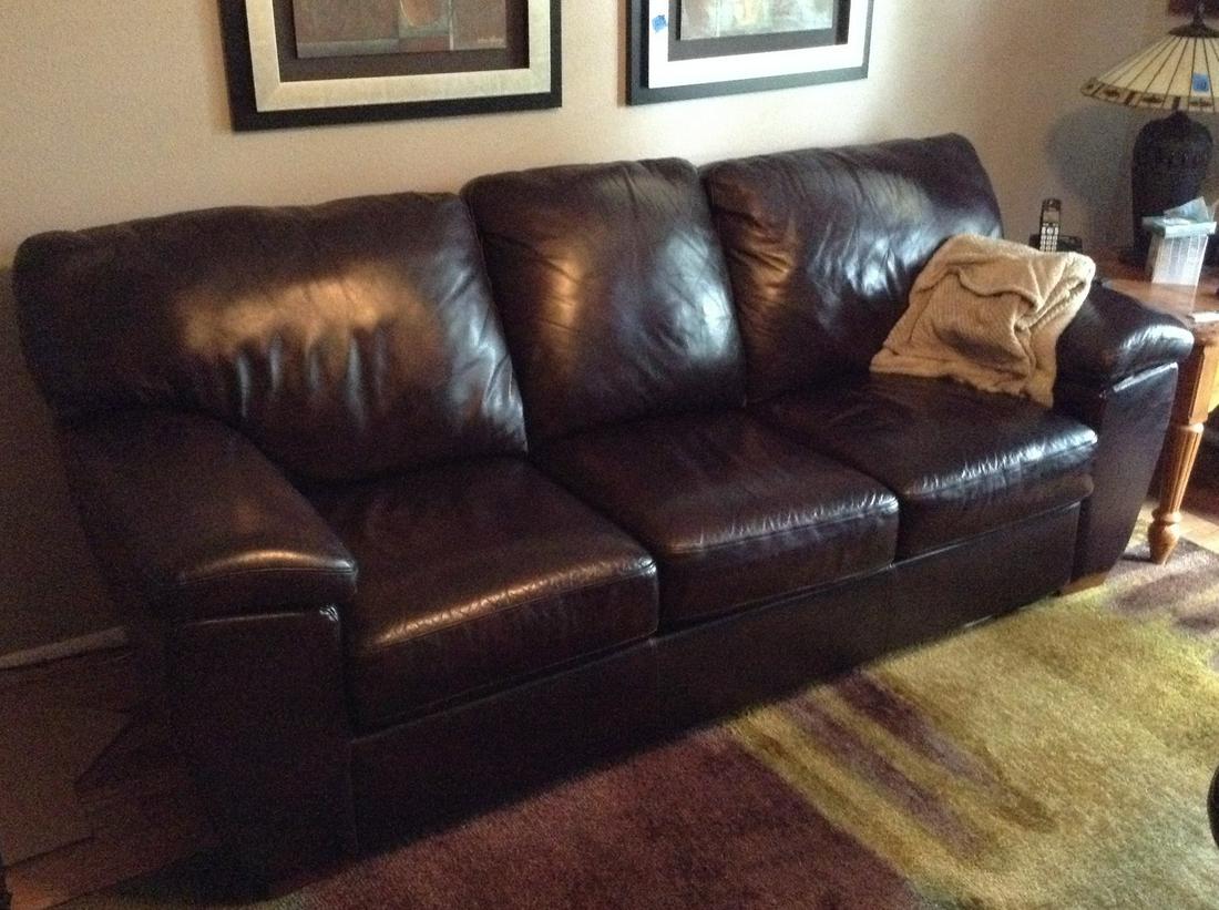 Leather Couch 89" long: Leather Couch 89" long
