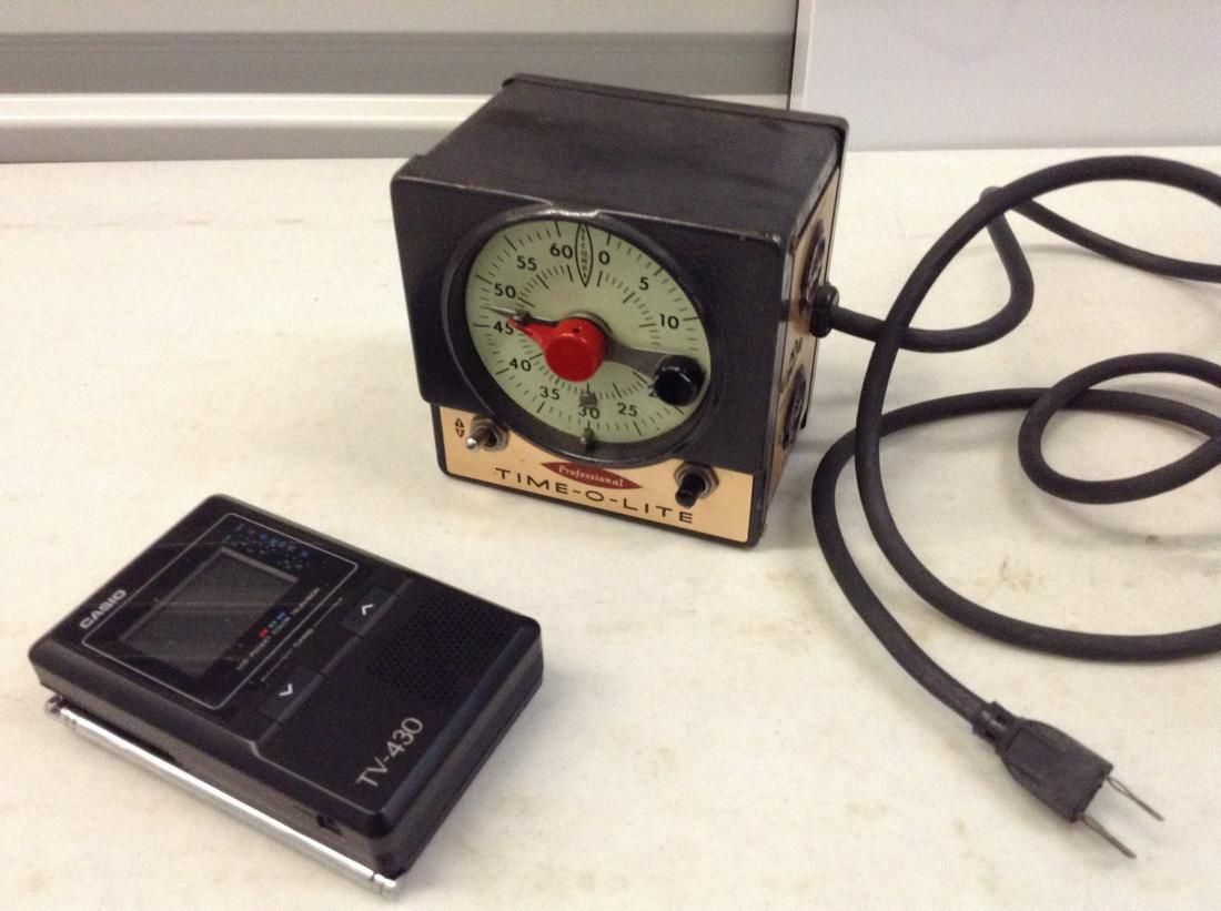 time-o-lite timer and casio portable television (1 of 1)