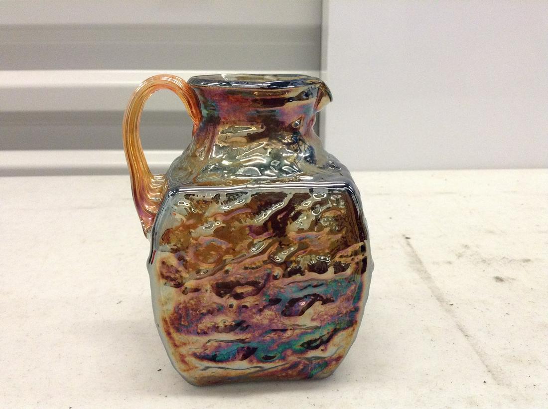 Mid-Century "Pilgrim Glass" Iridescent Pitcher (1 of 1)