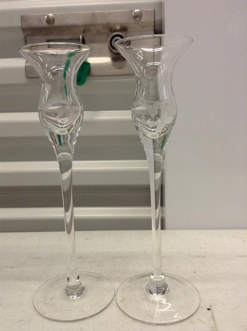 Pair of "Waterford" Crystal Candleholders (1 of 1)