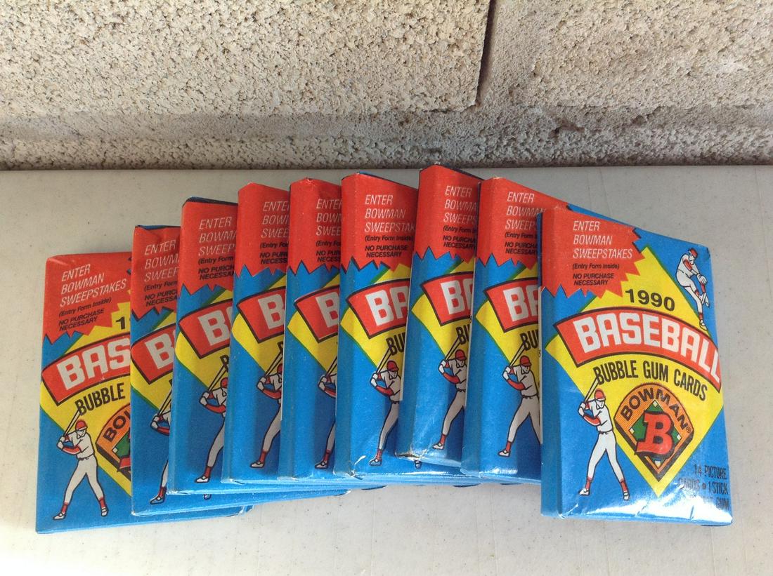 Lot of 1990 Baseball Bowman Bubble Gum Cards: Lot of 1990 Baseball Bowman Bubble Gum Cards