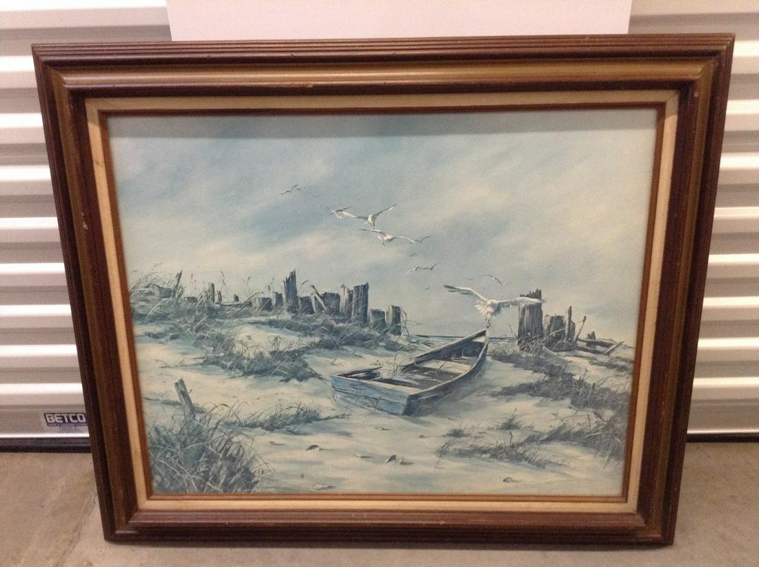 37"x31" vintage framed wall art (1 of 1)