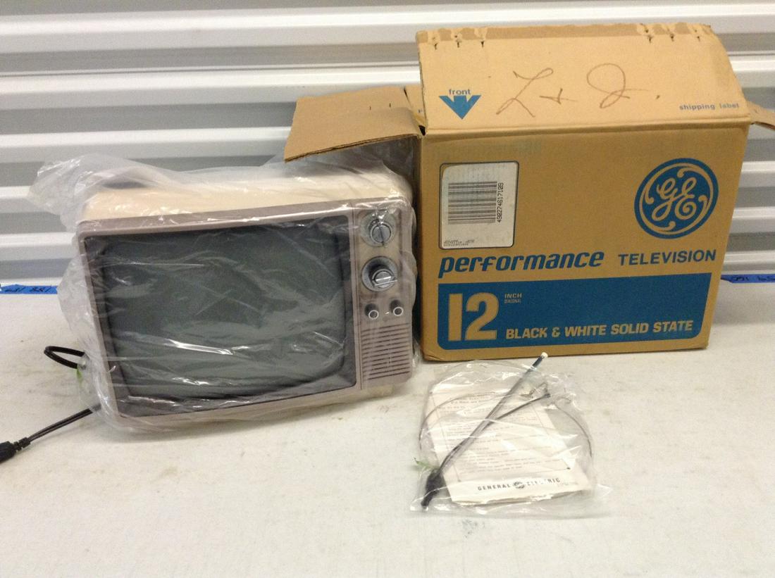 Ge 12 inch black and white solid state television new: Ge 12 inch black and white solid state television new in box