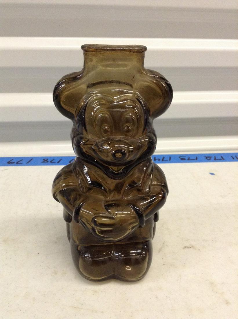 Mickey Mouse Club Disney Vintage glass bank 7": Mickey Mouse Club Disney Vintage glass bank 7"