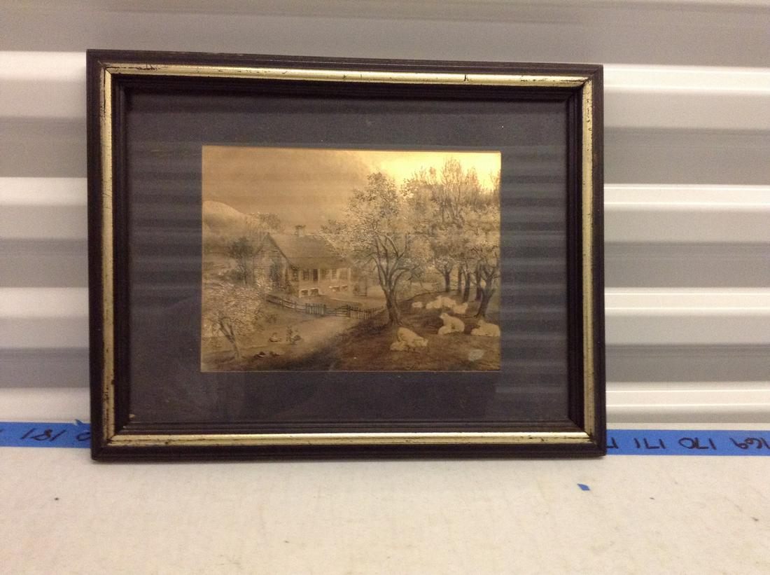 13"x 10" gold foil art: 13"x 10" gold foil art