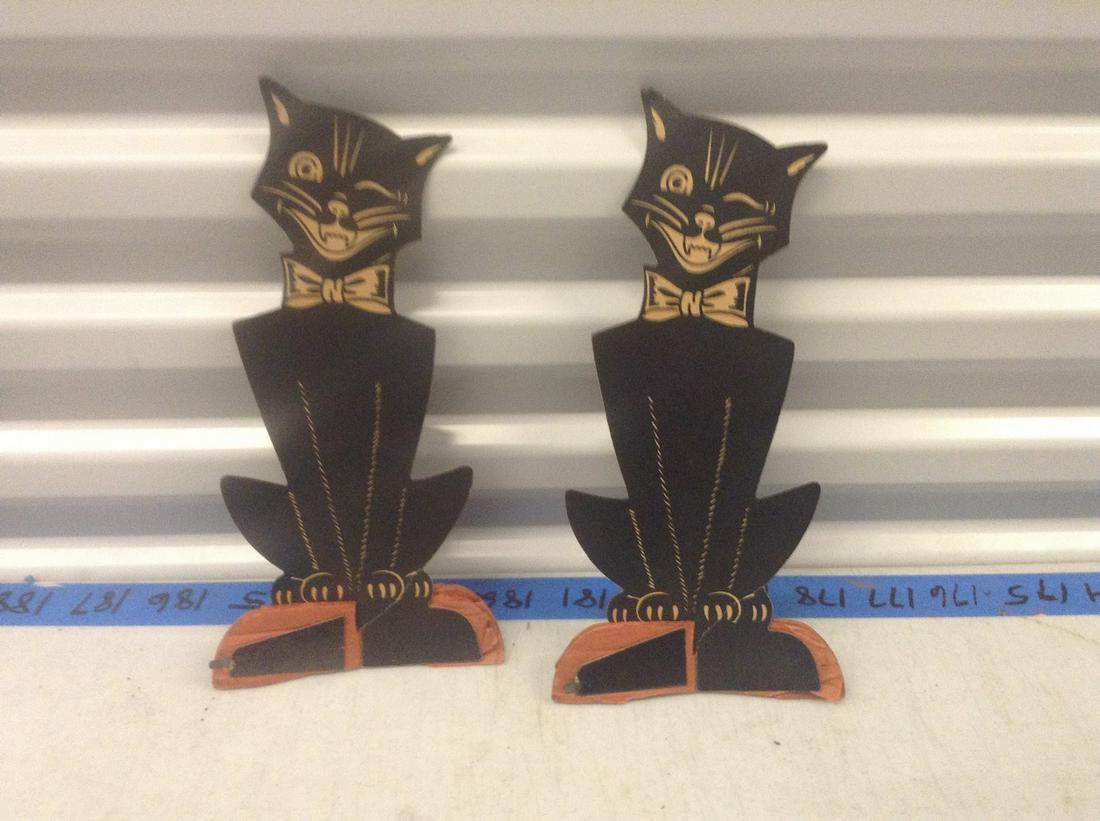 vintage halloween black cats 12 inch tall: vintage halloween black cats 12 inch tall