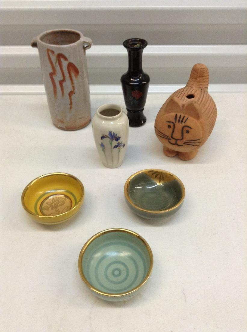 Lot of Asian vases, small bowls and more (1 of 1)