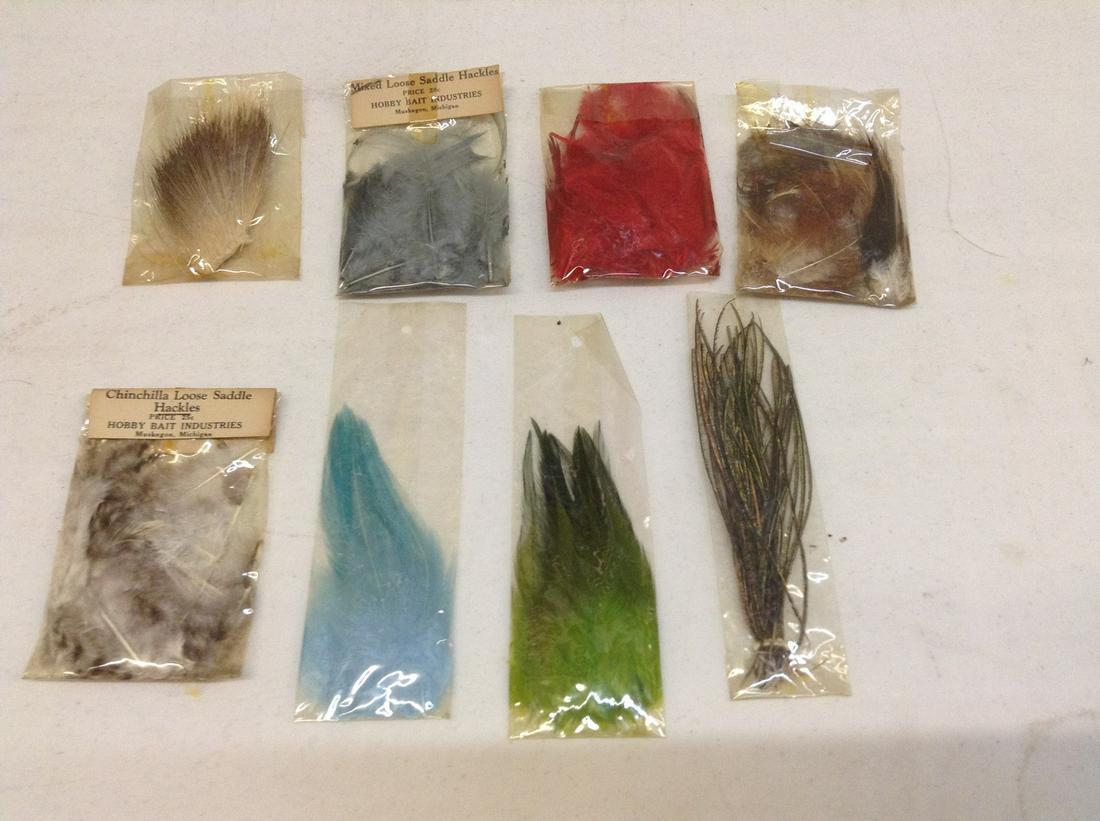 Lot of Vintage Fly Tying Feathers -some new in package (1 of 1)