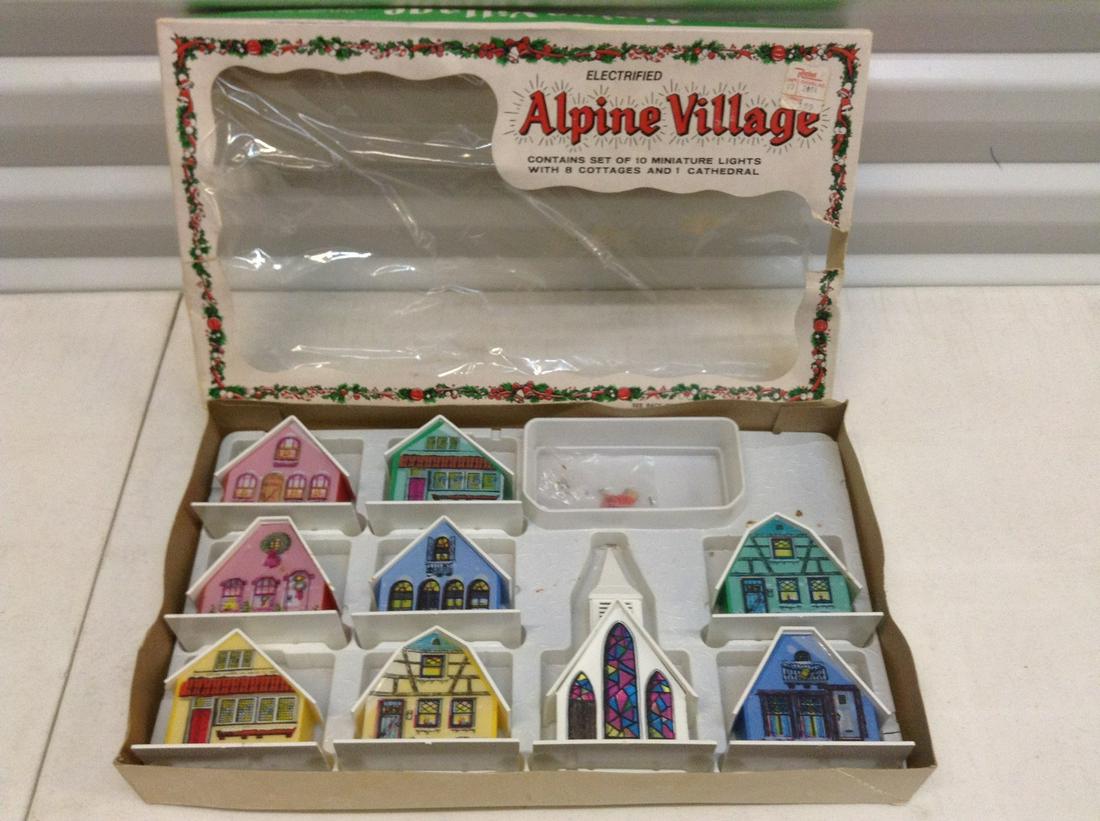 Vintage Alpine Village Light Set- complete except for: Vintage Alpine Village Light Set- complete except for string lights