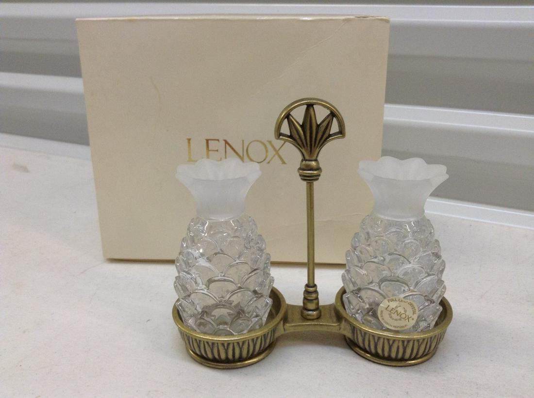Lenox Lead Crystal  Pineapple S&P Set  NIB (1 of 1)