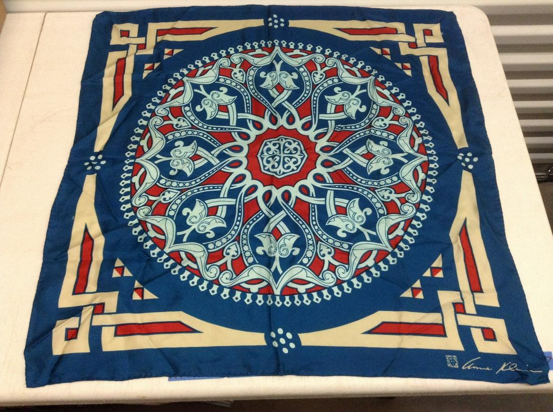 Vintage Anne Klein 100% Silk Scarf (1 of 1)