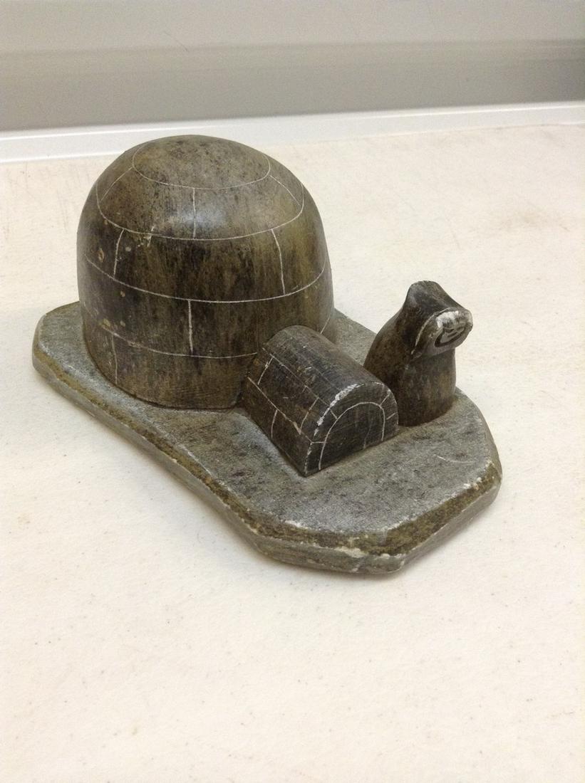 Hand Carved Stone Inuit  Art Signed  by the Artist Dimu (1 of 1)