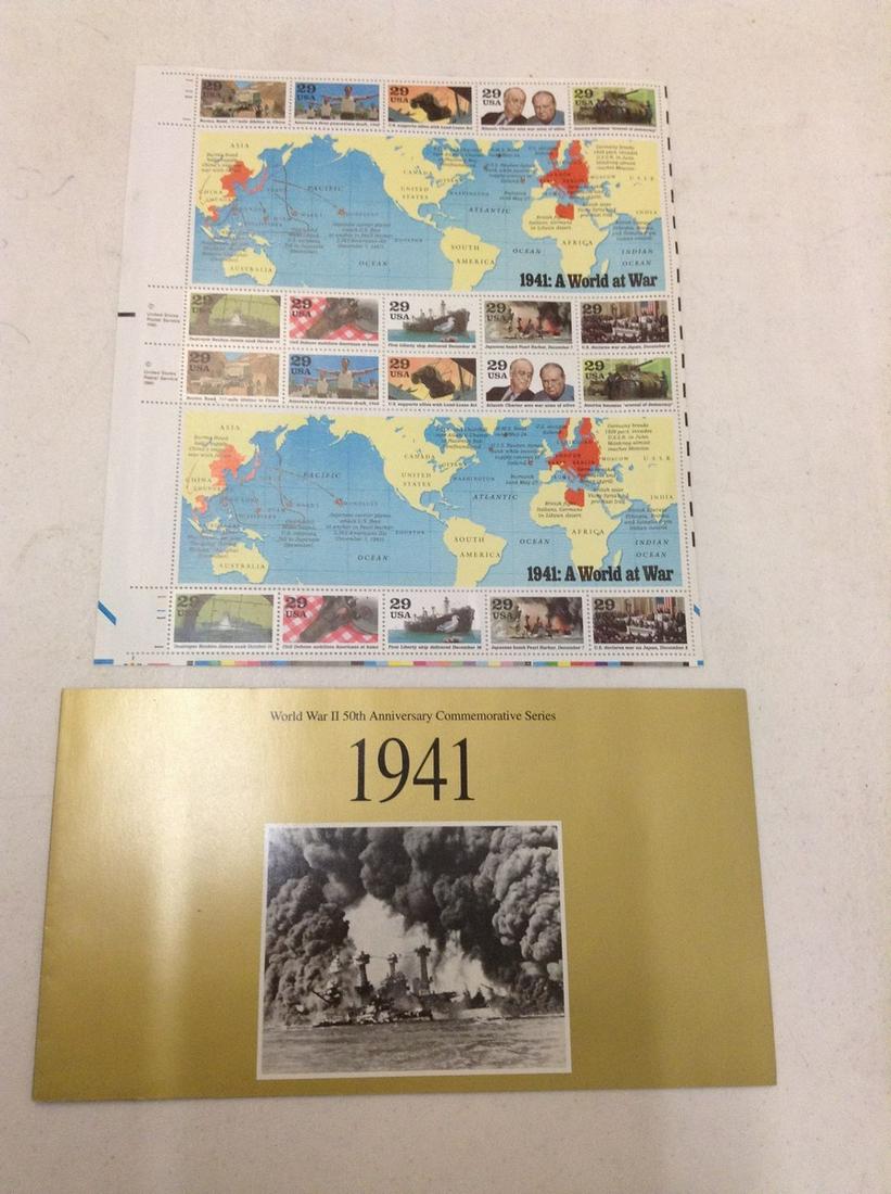 WWII 50th Anniversary Commemorative Stamp Sheet - Mint (1 of 1)