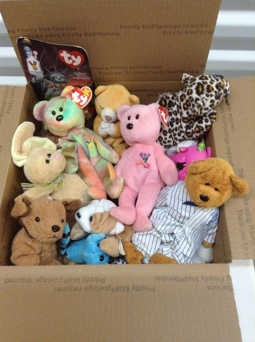 Box full of Beanie Babies: Box full of Beanie Babies