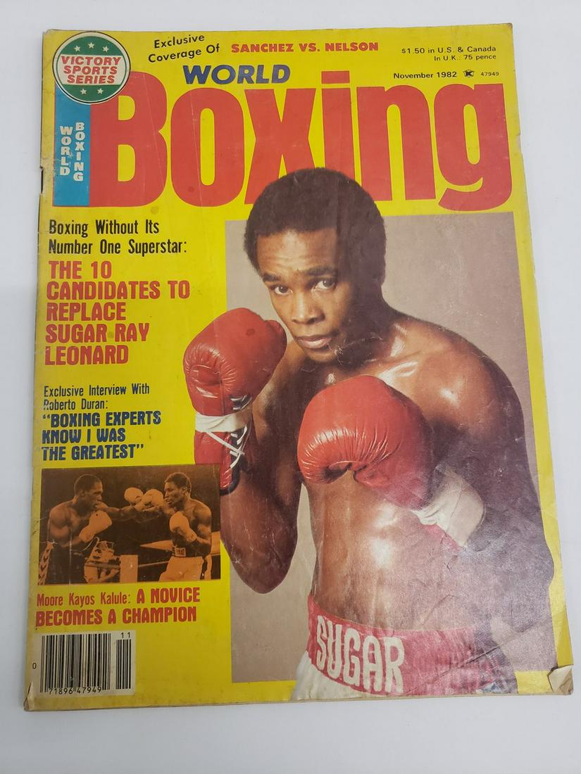 1982 World Boxing magazine with Sugar Ray Leonard: 1982 World Boxing magazine with Sugar Ray Leonard