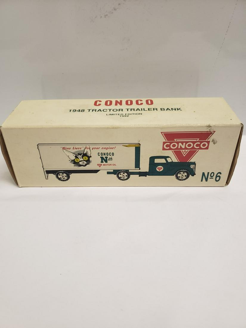 Conoco 1948 Tractor Trailer die-cast bank (1 of 1)