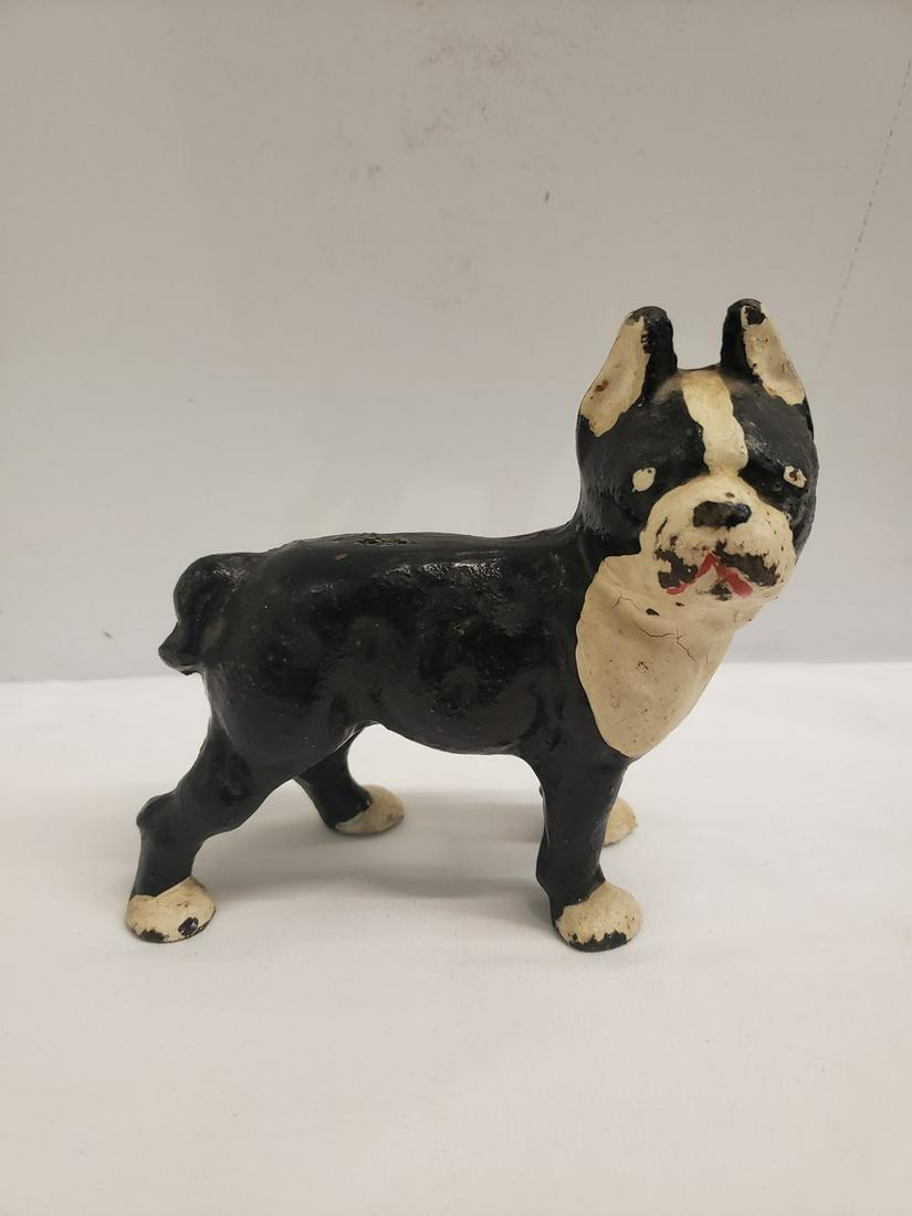 Antique Cast Iron Boston Terrier Doorstop - poss (1 of 1)