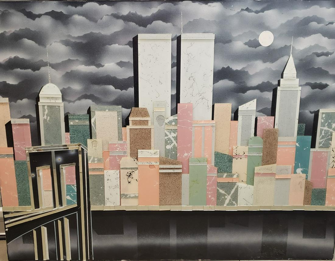 Beautiful 3D artwork of NYC with twin towers - this (1 of 1)