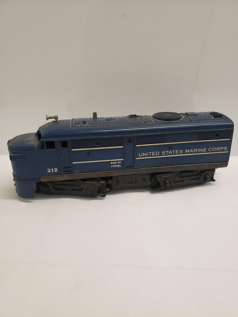 Lionel PW 212 US Marine corps FA Diesel Alco A-unit: Lionel PW 212 US Marine corps FA Diesel Alco A-unit Blue 1958-59