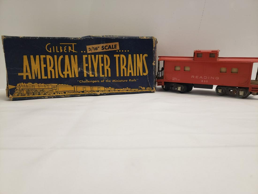 American Flyer S Scale Reading Caboose with original (1 of 1)