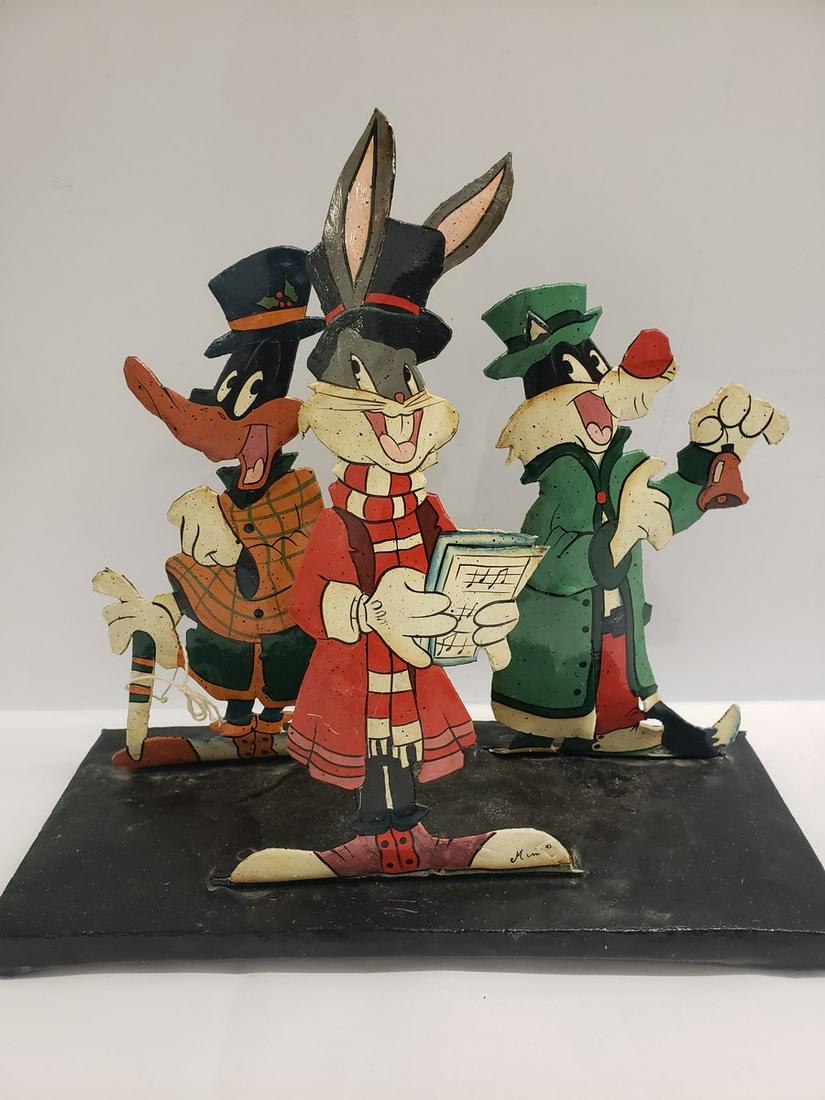 Signed metal Warner Brothers figure - Bugs Bunny, Daffy (1 of 1)