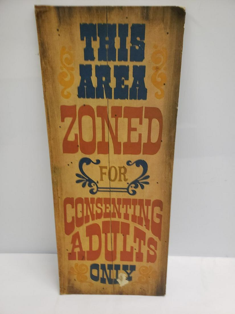 Vintage wooden bar sign (1 of 1)