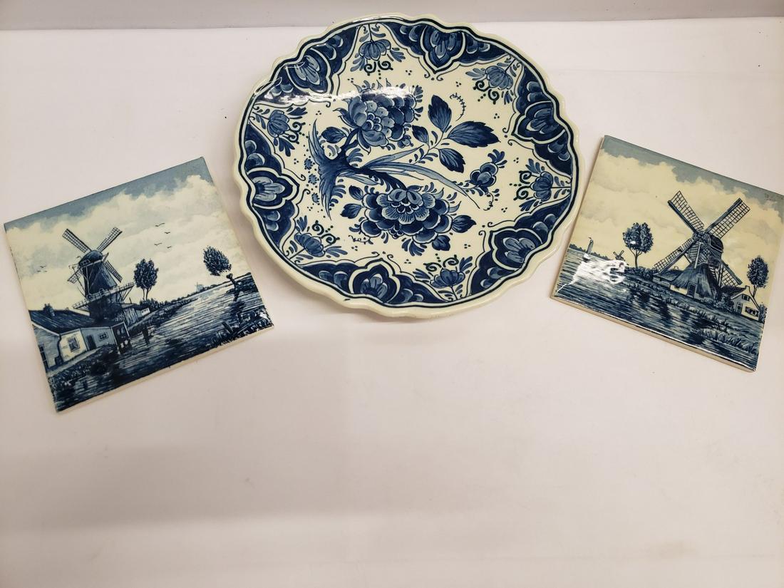 lot of hand painted Delft Holland serving ware (1 of 1)