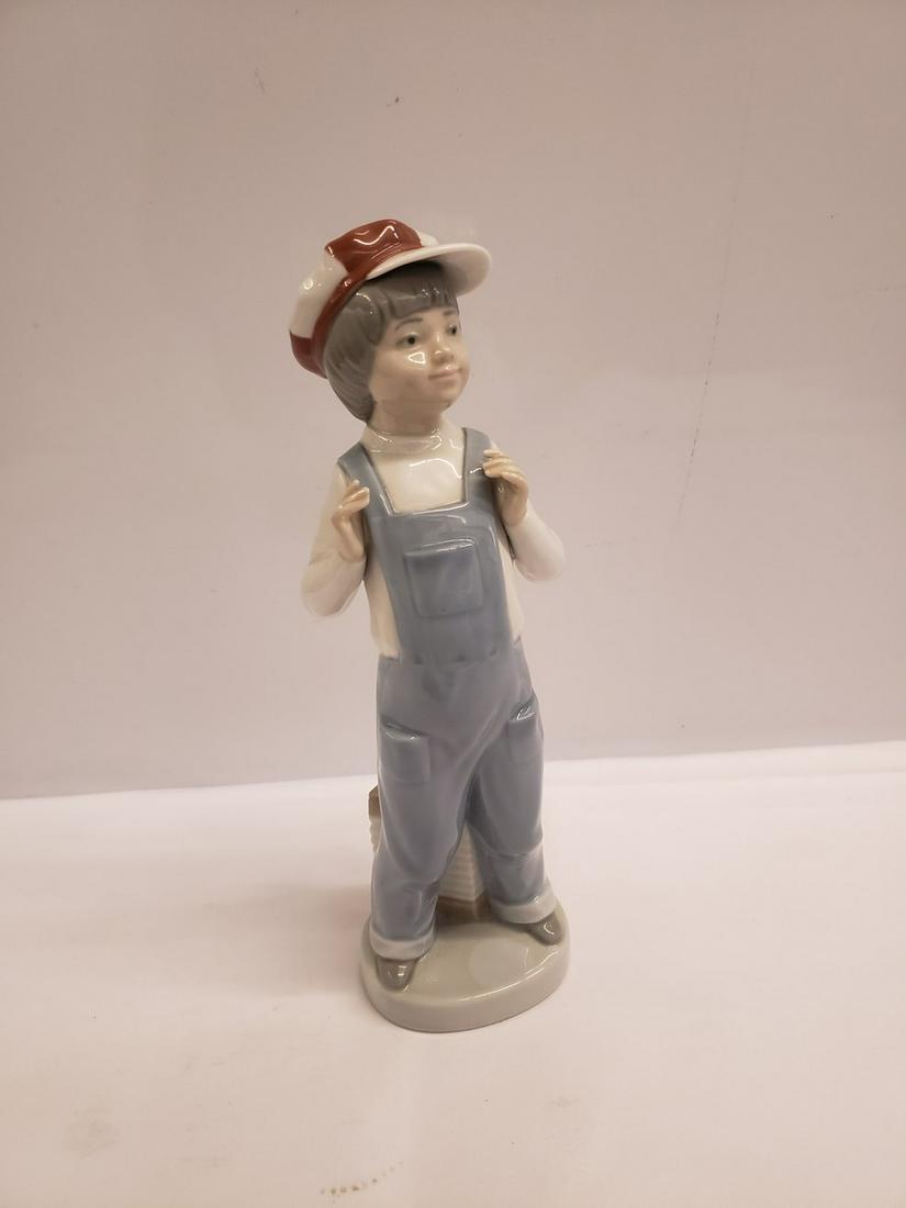 Lladro boy with overalls statue (1 of 1)