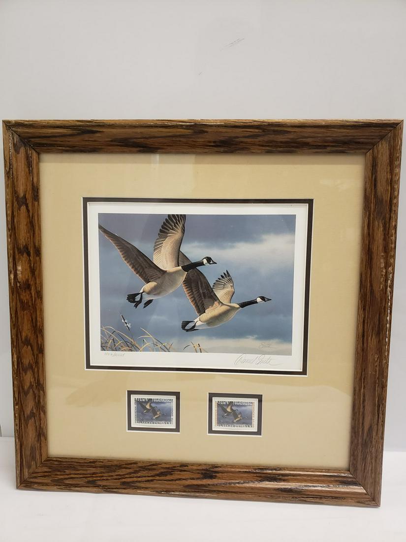 1987 West Virginia First of State Duck Stamp & Print (1 of 1)