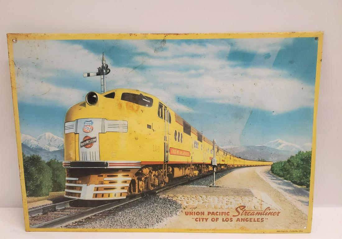 Union Pacific Streamliner City of Los Angeles tin sign (1 of 1)