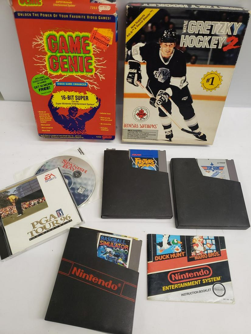 Lot of Nintendo games and more: Lot of Nintendo games and more the game genie box is just the box