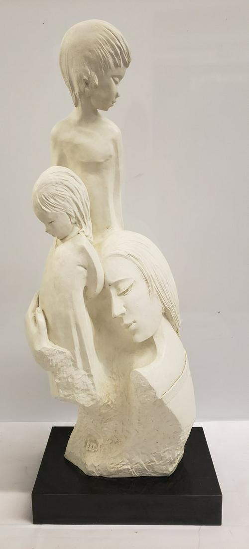 Beautiful white tall mother with children statue (1 of 1)
