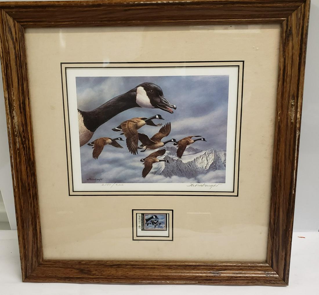 1986 Montana Waterfowl Duck Stamp & Print (1 of 1)