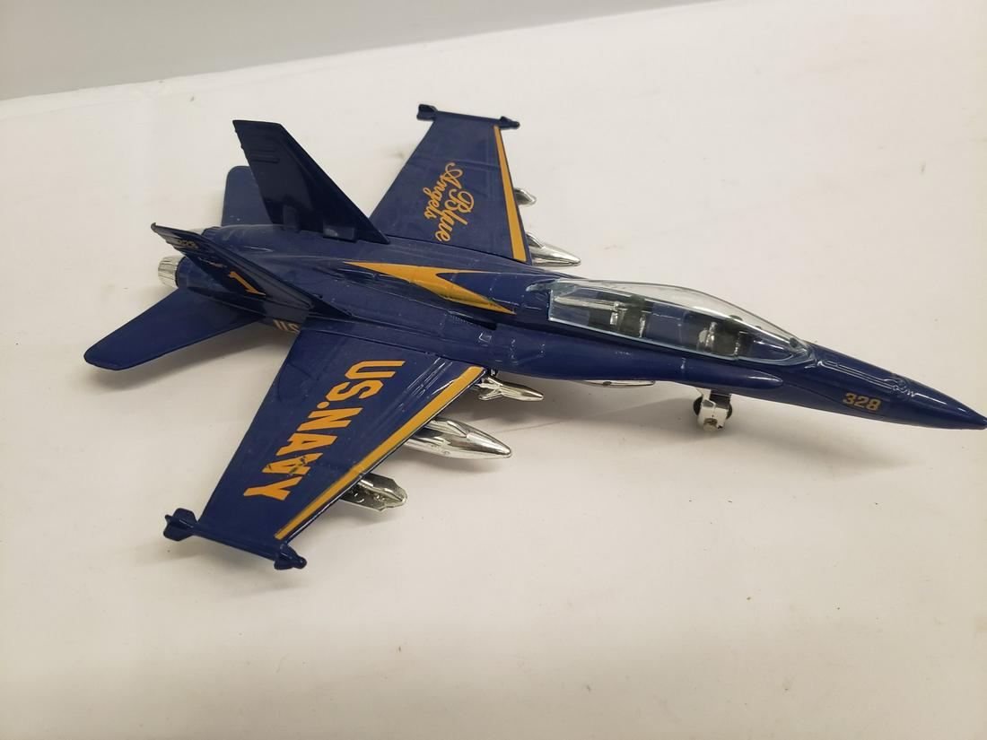 Vintage metal US Navy toy plane (1 of 1)