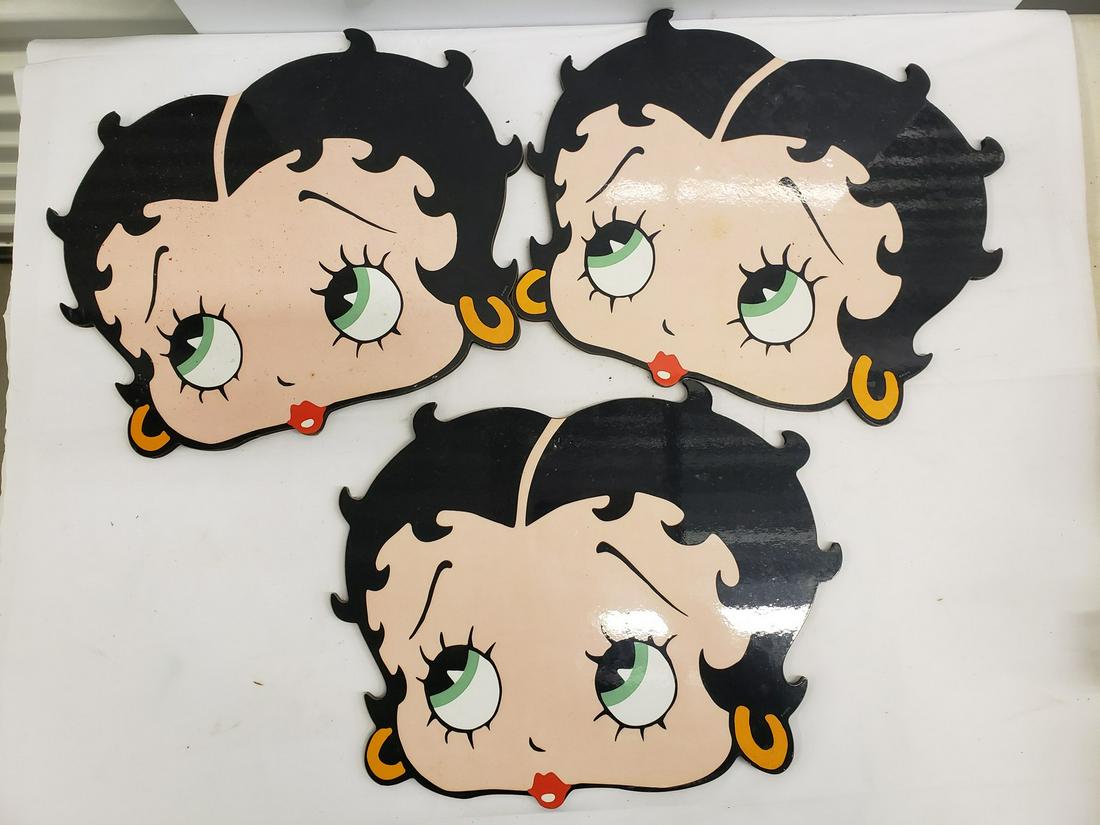 Lot of 3 wall hanging betty boop heads (1 of 1)