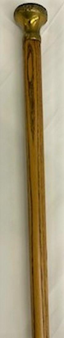 Antique brass top walking cane (1 of 1)